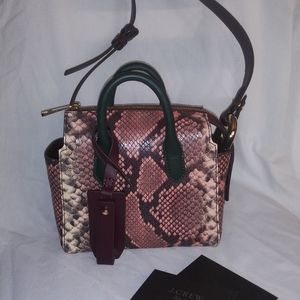 J Crew snake embossed leather crossbody